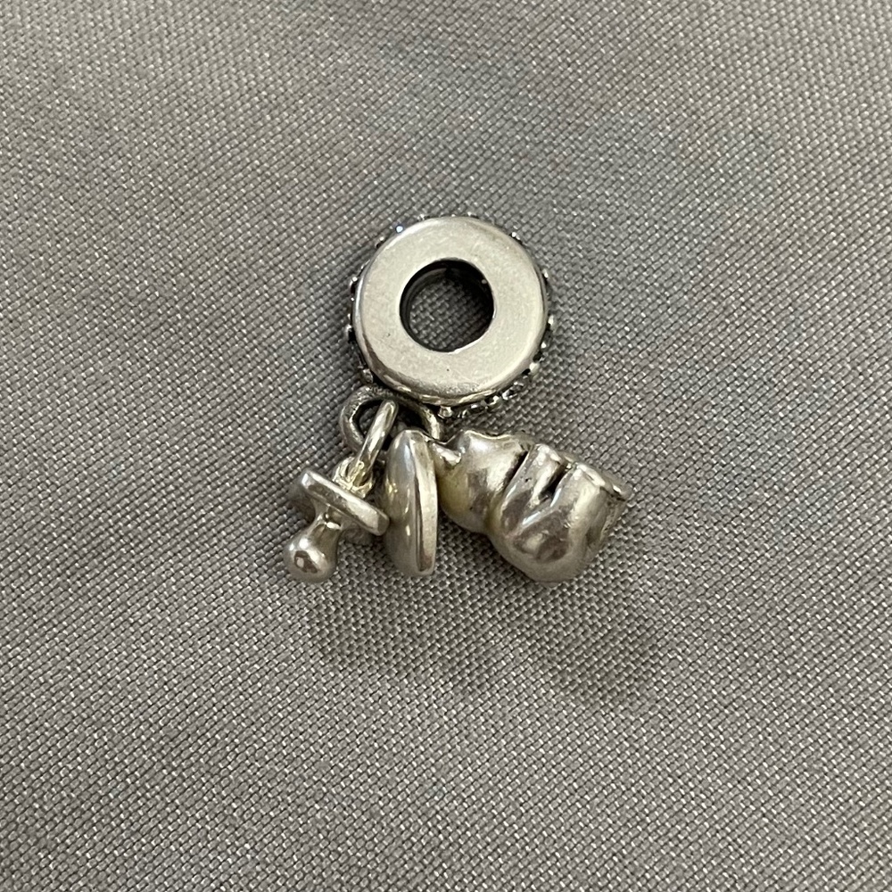 Authentic Pandora Baby Treasures Teddy bear pacifier dangle charm - Picture 2 of 3